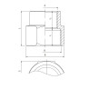 PERFEXIM MUFA REDUKCYJNA MOSIĘŻNA WZMOCNIONA PHA-309 1" x 3/4"